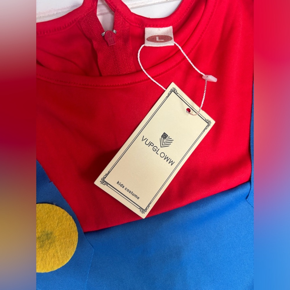 Mario Kids Plumber Superhero Cosplay Costume Set in Red and Blue Boys L (10) - Picture 8 of 15